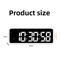 Jam Dinding Elektronik Layar Besar LED Ultra-HD 16-inci Cina, Sinkronisasi Waktu Otomatis, Termometer, WiFi/GPS, Ruang Tamu