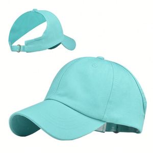 Personalized Sunproof Ponytail Half <b>Top</b> Baseball Hat Custom logo Women's Sports Hat Summer Solid Color Baseball Hat - Product Image 3