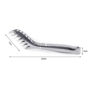 Pinces de cuisine en acier inoxydable 430 de 9 pouces avec dents, ustensiles de cuisine, pinces <span class=keywords><strong>à</strong></span> <span class=keywords><strong>spaghetti</strong></span>, salade, barbecue, viandes, pinces de service, vente en gros - Product Image 2