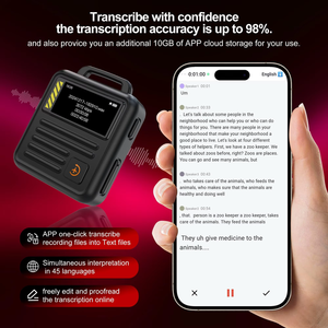 Enregistreur vocal de poche professionnel P20, réduction de bruit HD, conversion voix-texte, interprétation simultanée, réunion, entreprise - Product Image 5
