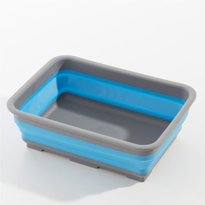 Bán Buôn Silicone Ráp Rửa Lưu Vực Xách Tay Gấp Món Ăn Pan Dish Tub Tiết Kiệm Không Gian Colapsaple Rửa Lên Bát Cho Nhà Bếp - Product Image 3