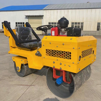 Compacteur routier diesel/essence de 1,5 tonne, certifié CE, à vendre, avec moteur Honda, rouleau vibratoire à double tambour, pour asphalte