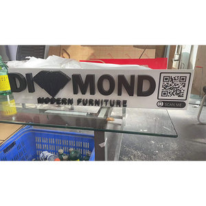 Customizável Ouro QR Code <span class=keywords><strong>Business</strong></span> Store Social Media Sign Table Top Acrílico Billboard para Facebook & Instagram <span class=keywords><strong>Display</strong></span> <span class=keywords><strong>Rack</strong></span> - Product Image 1