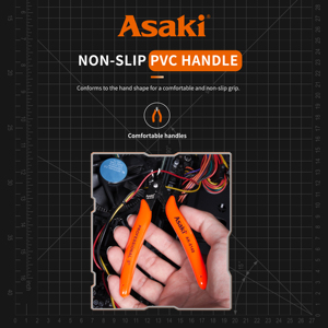 Pince à dénuder et à couper les fils électroniques Asaki Tools avec poignée en <span class=keywords><strong>PVC</strong></span> - Product Image 6