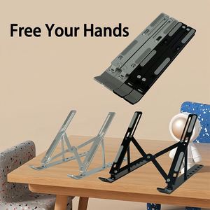 Support d'ordinateur portable vertical réglable à 7 niveaux, pliable, ergonomique, en métal, portable, pour tablette, bureau, maison, école, ordinateur de bureau - Product Image 2
