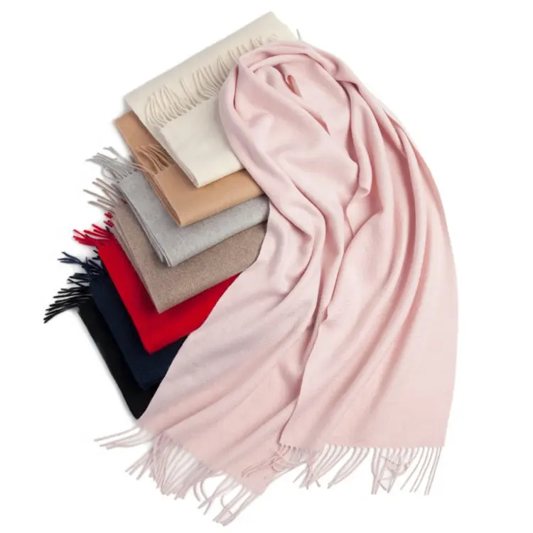 Winter elegant solid color 100% cashmere scarves cashmere wool scarf scarf for women cashmere