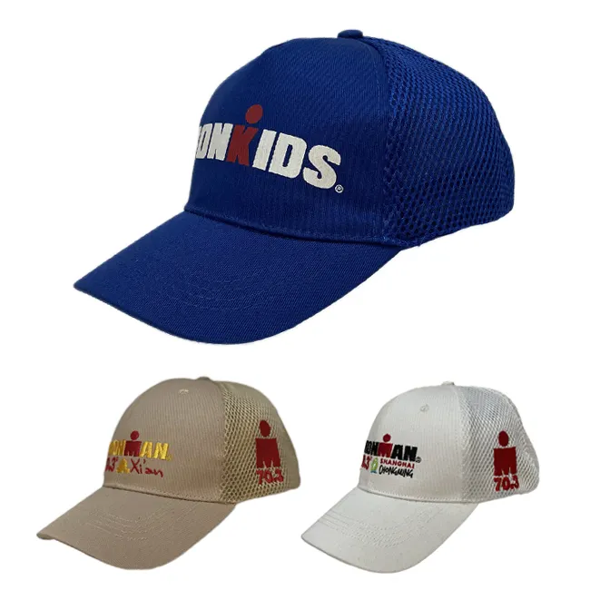 Promotional custom cool embroidery breathable mesh running cap fitted mesh sports hat baseball cap dry fit running hat