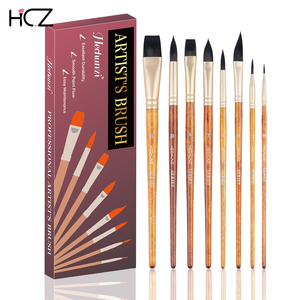 Nouveauté : Outils de peinture artistique, pinceaux plats/ronds/langue de <span class=keywords><strong>chat</strong></span>/liner/forme de poignard, pinceau professionnel pour <span class=keywords><strong>aquarelle</strong></span> - Product Image 1
