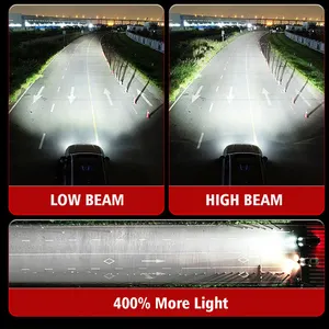 50W lazer projektör Bi LED araba ışık lensler için far OEM ODM H4 kafa ışık 6000K Mini Lens otomatik Led far ampulü