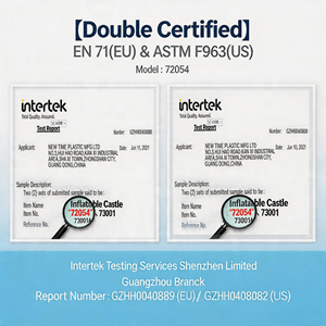 Casa de Brinco Inflable con Doble Certificación y Red de Seguridad, Casa de Brinco con Tobogán, <span class=keywords><strong>Castillo</strong></span> Inflable para Niños - Product Image 2