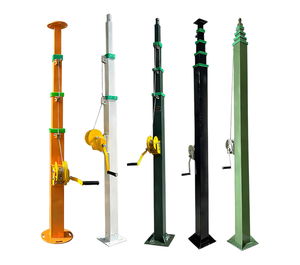 Mât télescopique pour caméra CCTV, antenne de télécommunication, <span class=keywords><strong>2m</strong></span>, 4m, 6m, 8m, 10m, 12m, 16m, 18m, mât manuel à manivelle - Product Image 6