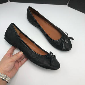 Nouvelles Chaussures Plates Confortables à Bout Rond et Nœud en Tissu en Forme de C, Style Européen et Américain, pour Femme - Product Image 1