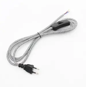 Enchufe PVE FEP Cable con cable de alimentación de impresora de cobre estañado para negro europeo