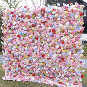 Custom 5D <b>Artificial</b> <b>Flower</b> <b>Wall</b> Background Wedding Decor Outdoor Photography Multi-Types Fake <b>Flower</b> <b>Wall</b> - Product Image 3