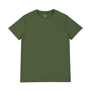 เสื้อยืดคอกลมแขนสั้นผู้ชายผ้าฝ้ายเนื้อนุ่มระบายอากาศดีสีขาวล้วนทรงหลวมสไตล์ลำลองพิมพ์โลโก้ตามสั่งคุณภาพสูง - Product Image 3