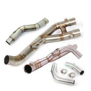 RTS <span class=keywords><strong>Moto</strong></span> Modifiée en acier inoxydable titane alliage d'échappement milieu pipe <span class=keywords><strong>coude</strong></span> Pour Yamaha YZF--R1 MT10 98-22 - Product Image 1