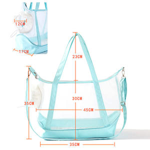 Chiot transporteur chat marche animaux accessoires sacs Transparent Nylon maille tissu épaule de poche <span class=keywords><strong>pour</strong></span> mignon <span class=keywords><strong>Chihuahua</strong></span> produits - Product Image 6