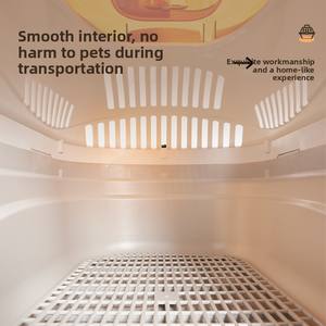 กระเป๋าใส่สัตว์เลี้ยงแบบพกพา ทรงสี่เหลี่ยม ผลิตจากพลาสติก ระบายอากาศได้ดี กันน้ำ ได้รับการรับรองจากสายการบิน ทนทาน ถอดซักได้ สำหรับแมว - Product Image 4