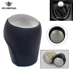 PQY Manual Gear <b>Knob</b> 6-Speed Leather <b>Shift</b> Lever For Nissan Qashqai X-Trail MT 2006-2013 Ergonomic Design - Product Image 4