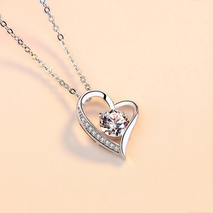 Ожерелье женское из серебра 925 пробы с фианитами - Product Image 3