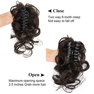 <span class=keywords><strong>Chignon</strong></span> tendance en fibre haute température, style désordonné, avec pince à cheveux pour extension capillaire – Meilleure vente - Product Image 2