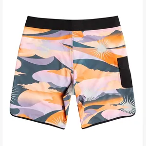 Blank Plain Elastic Waistband Printing Swim Shorts Camouflage Printed Beach Shorts Unisex Customize Board Shorts For Men