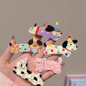 Qianjin Adorable Chiens <span class=keywords><strong>Cheveux</strong></span> Accessoires Pinces À <span class=keywords><strong>Cheveux</strong></span> En Acrylique Faits À La Main pour Les Filles Usage Quotidien PC Matériel - Product Image 1