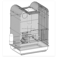 Pinsons d'oiseaux, canaris, perruches, calopsittes Cage de toit d'oiseaux