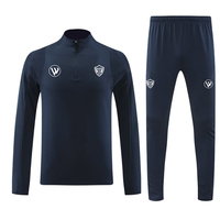 Seragam Latihan Sepak Bola Custom, Setelan Training Cepat Kering, Bernapas, 100% Polyester, Grosir Tracksuit Sepak Bola untuk Tim