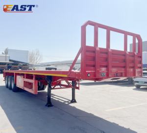 Remolque plano con contenedor de acero EAST, <span class=keywords><strong>semirremolque</strong></span> de buen <span class=keywords><strong>precio</strong></span> con cama plana y características del contenedor - Product Image 3