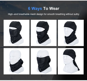 Penutup Kepala Fleece Musim Dingin dengan Logo Kustom, Bernapas, Hangat, Tahan Angin, Masker Bersepeda untuk Olahraga Luar Ruangan, Pelindung Wajah dari Dingin - Product Image 6