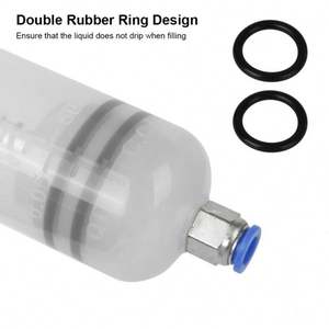 Bomba de jeringa para reparación de bicicletas, herramienta multifuncional para reparación de bicicletas, portátil, de gran capacidad, de plástico y aleación de aluminio - Product Image 3