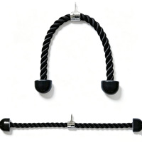 Accessoire double tête en corde de chanvre et nylon pour pulldown biceps, abdominaux et triceps, usage commercial