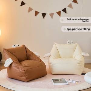 Sofá Infantil Tipo Puff con Tapicería de Cuero PU, Diseño Moderno Minimalista, Asiento Reclinable para Bebés, Rincón de Lectura - Product Image 3