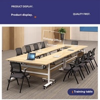 Table de formation pliante moderne ensemble de chaises bureau multifonctionnel classe de tutorat Double bureau table de conférence d'épissage mobile