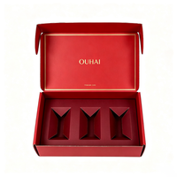 Boîtes cadeaux pliantes en carton ondulé avec logo imprimé en feuille d'or, boîte en papier personnalisée pour l'emballage de produits cosmétiques et de soins de la peau