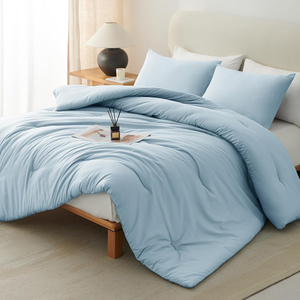Ensemble de literie matelassé respirant en 3 pièces, ensemble de lit luxueux léger et doux avec couette et 2 taies <span class=keywords><strong>d</strong></span>'oreiller - Product Image 1
