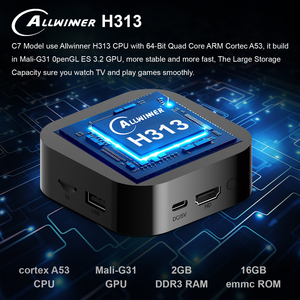 Vente chaude C7 tout gagnant H313 Smart TV <span class=keywords><strong>Stick</strong></span> lecteur multimédia 2 Go de RAM 8 Go de ROM Android 14.0 Quad Core récepteur d'usine d'origine - Product Image 5