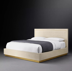 Lit Moderne de Luxe Léger, Plateforme Ronde en Bois de Bouleau Massif, Durable, pour Chambre Principale, Meuble Personnalisé - Product Image 5