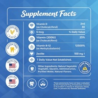 OEM ODM Gouttes buvables pour enfants, soutien santé, détoxifiant au zéolite, vitamines B12 D3 pour adolescents, sans gluten, sans sucre, 60ml