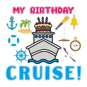 Custom Birthday Cruise Door Decoration Magnet Carnival Ship Funny Magnets for Cabin Door or Stateroom