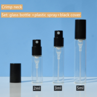 HeLun Packaging Coffret Découverte Échantillons 2 ml 3 ml 5 ml, Flacon en Verre à Col Sertissable pour Parfum