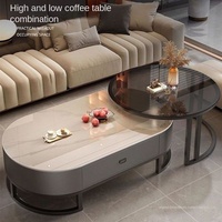 Moderner Luxus-Glascouchtisch mit Einfachem, Elegantem Ovalem Design für Wohnzimmer und Kleine Apartments - Online-Sensation