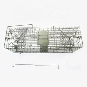 Commercio all'ingrosso eco-friendly grande trappola di coniglio pieghevole forma quadrata pieghevole gabbia animale roditore controllo dei parassiti noi cacciatore animale trappola - Product Image 1