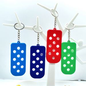 Porte-clés en PVC à design creux, breloque de sac, pendentif DIY, multicolore, cadeau, vente en gros - Product Image 3