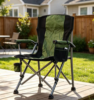 Ensemble table et chaises pliantes d'extérieur décontractées transfrontalières avec accoudoirs en alliage d'aluminium et finition imitation bois pour pique-niques, camping et barbecues