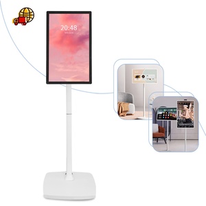 23.8 Inch Rotating Wireless Interactive Display Incell Touch Screen Moving Portable Floor Standing Smart <b>Tv</b> <b>Monitors</b> with 4+64GB - Product Image 1