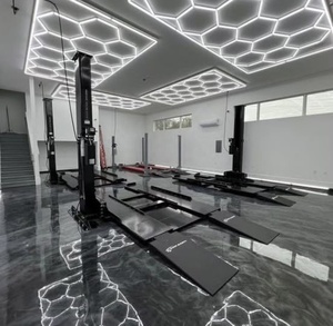 Hexagonal Honeycomb Automotive LED Luces DE TRABAJO impermeables 220V Conectable IP54 Taller y uso de reparación de automóviles - Product Image 5