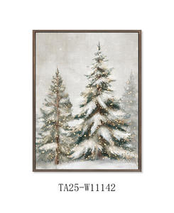 Art mural sur toile avec couronne <span class=keywords><strong>de</strong></span> Noël, LED encadrée, décoration <span class=keywords><strong>de</strong></span> chambre <span class=keywords><strong>de</strong></span> Noël, impressions d'affiches <span class=keywords><strong>de</strong></span> Noël, décorations murales pour la maison - Product Image 2