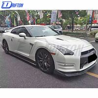 Jupes latérales en fibre de carbone style Drifton VRS avec tissage 3K/6K/12K et finition brillante/mate pour kit carrosserie Nissan GT-R R35